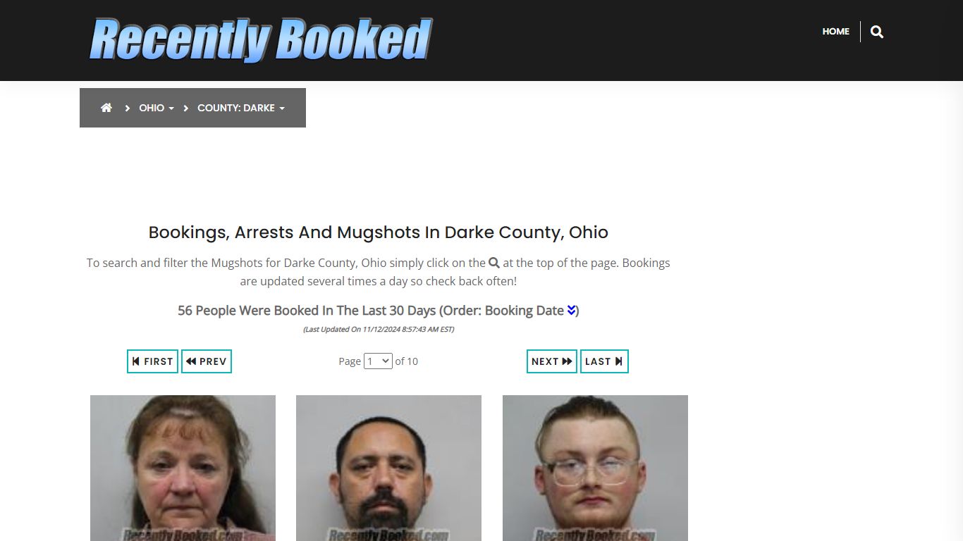 Bookings, Arrests and Mugshots in Darke County, Ohio - Recently Booked