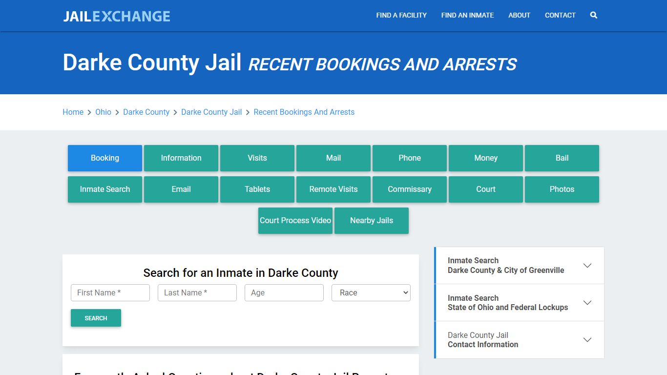 Darke County Jail Recent Bookings And Arrests - Jail Exchange