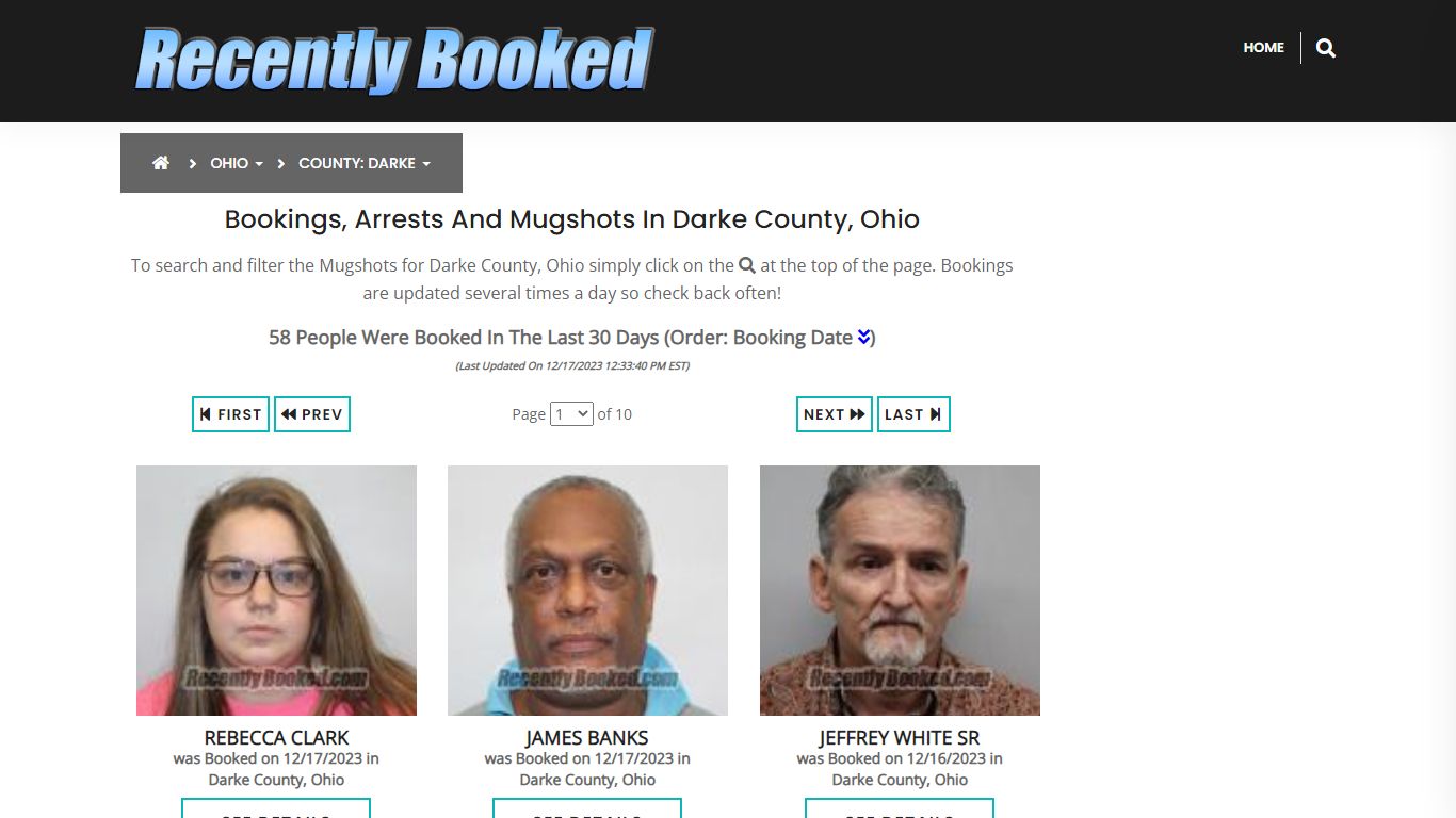Recent bookings, Arrests, Mugshots in Darke County, Ohio - Recently Booked
